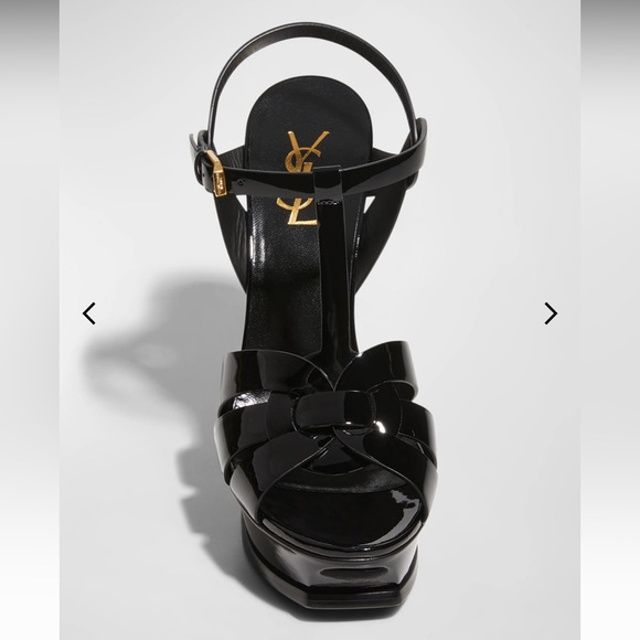 Saint Laurent Tribute Patent Leather Platform Fuchsia Heels - Picture 16 of 16